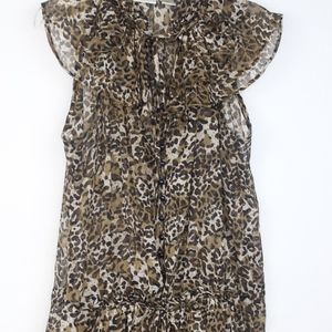 Newport News Cheetah Print Blouse (8)